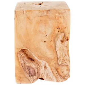 Natural Teak Wood End Table