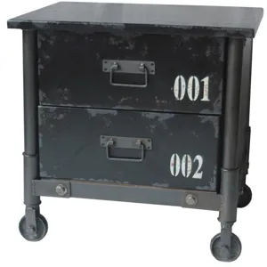 Soho 2 Drawer Cabinet Black