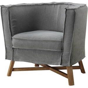 Grand Club Chair Light Grey