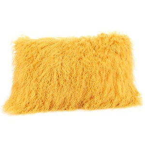 Lamb Fur Pillow Rect. Gold