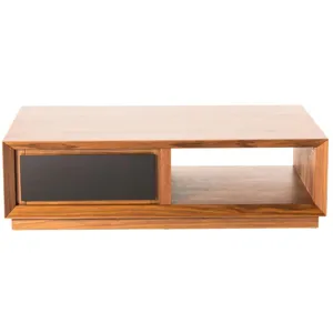 Lagarno Coffee Table Walnut W/Glass Door