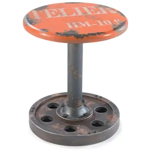 Wheel Stool Orange