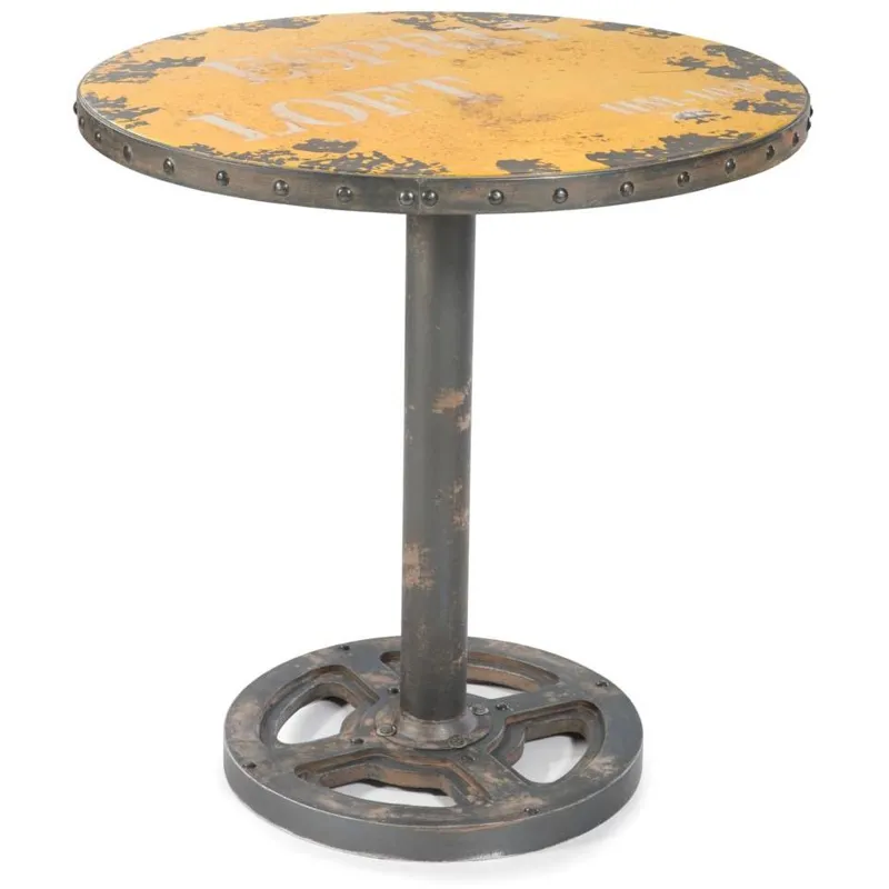 Wheel Table Round Yellow