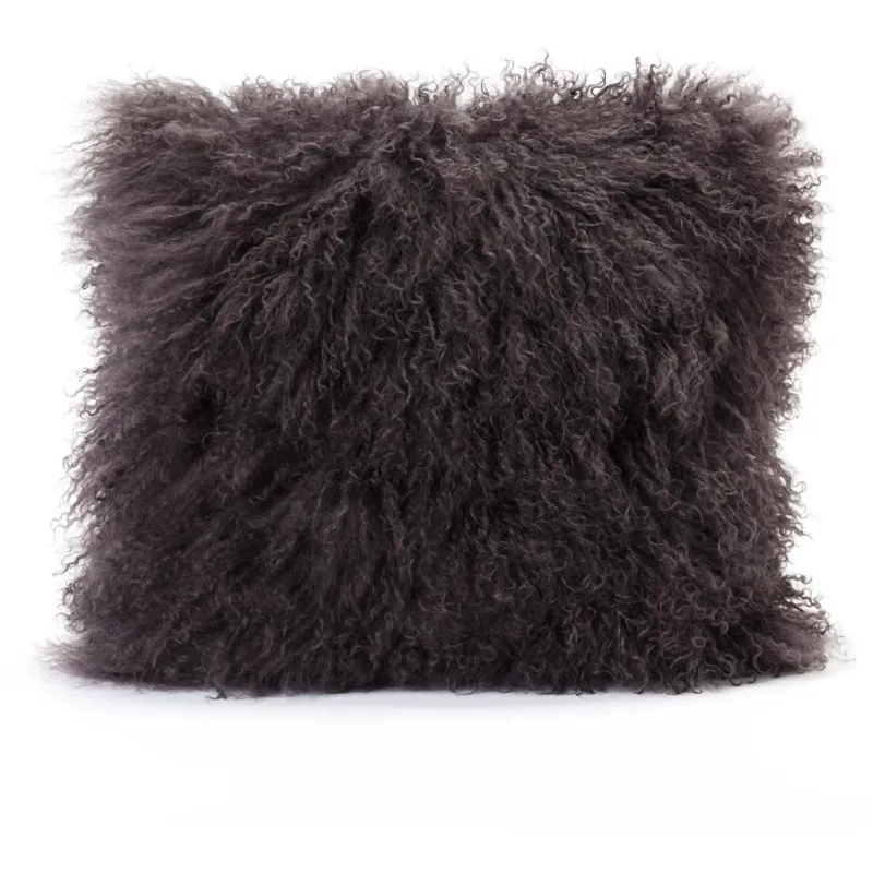 Lamb Fur Pillow Grey