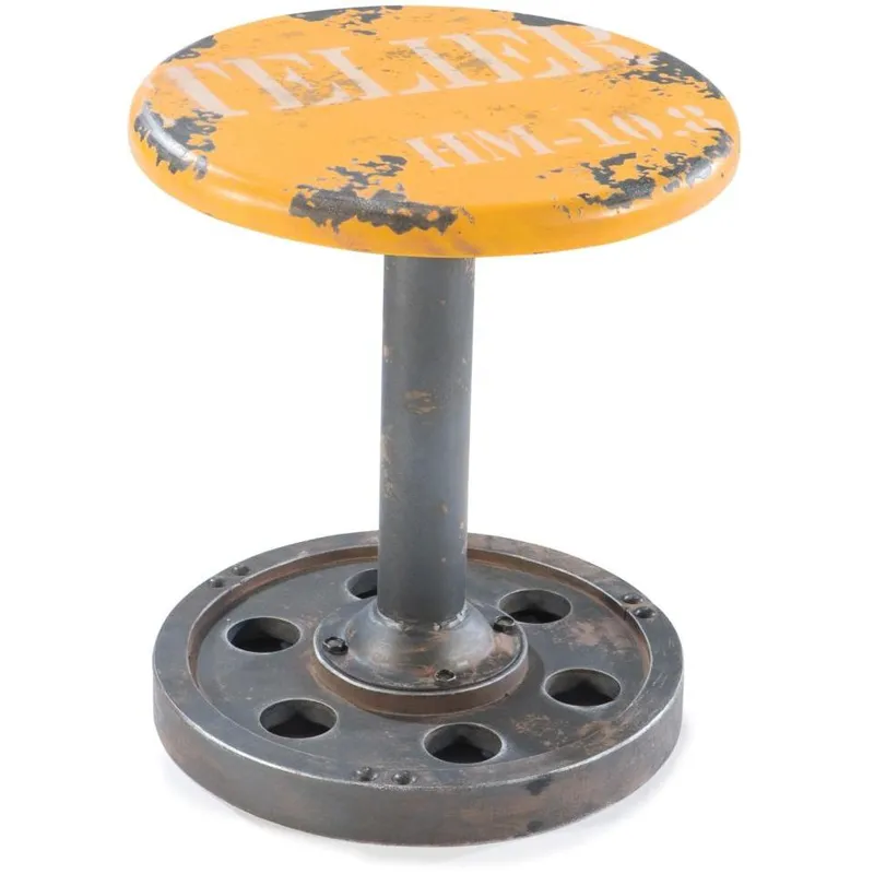 Wheel Stool Yellow