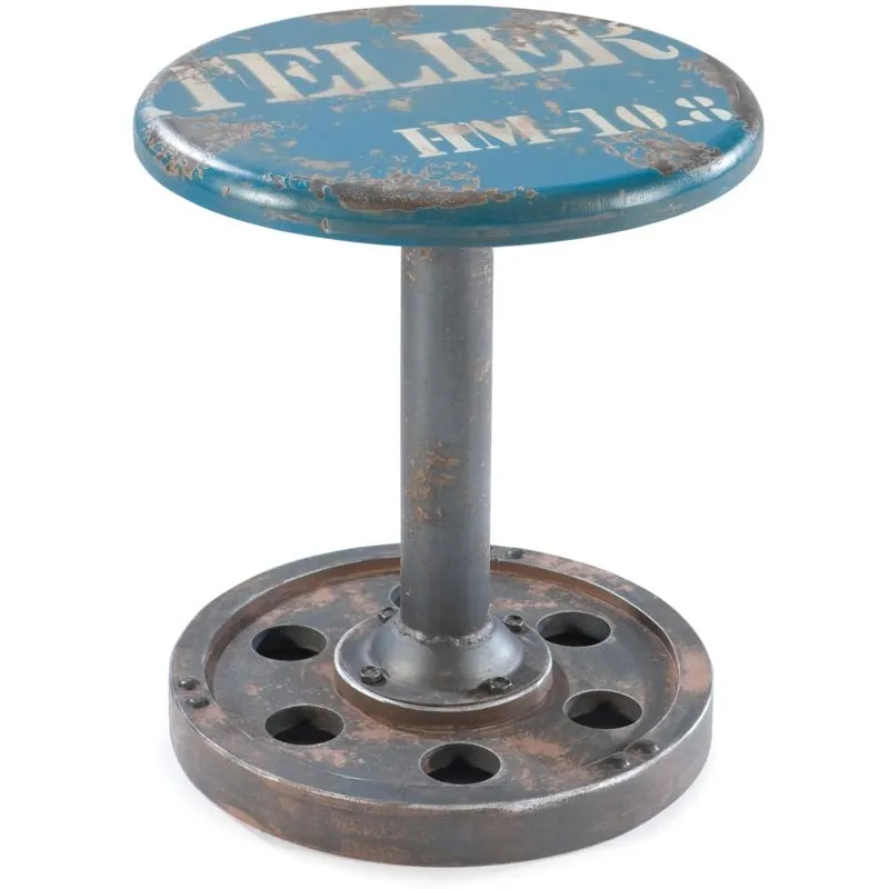 Wheel Stool Blue