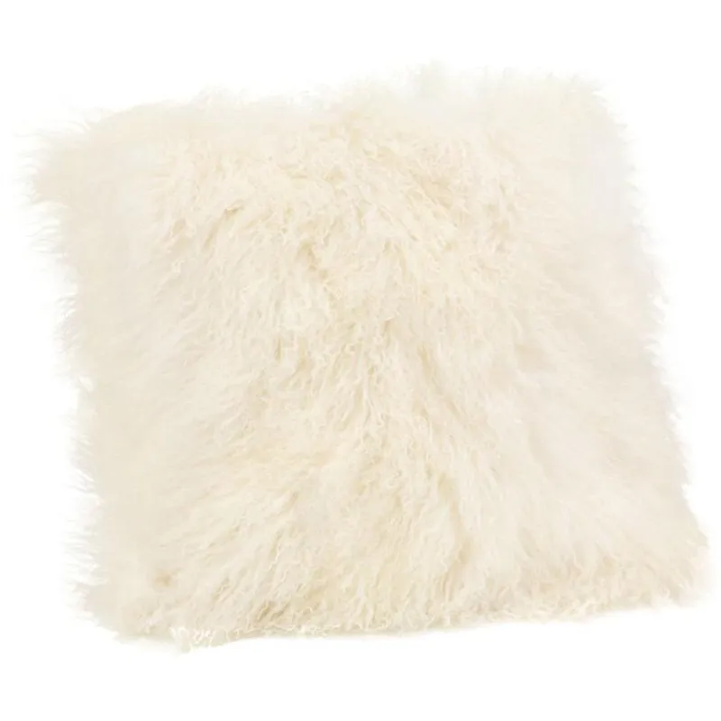 Lamb Fur Pillow Large Cream