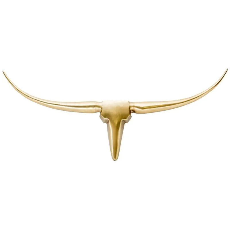 Longhorn Wall DÃ©cor Small Gold