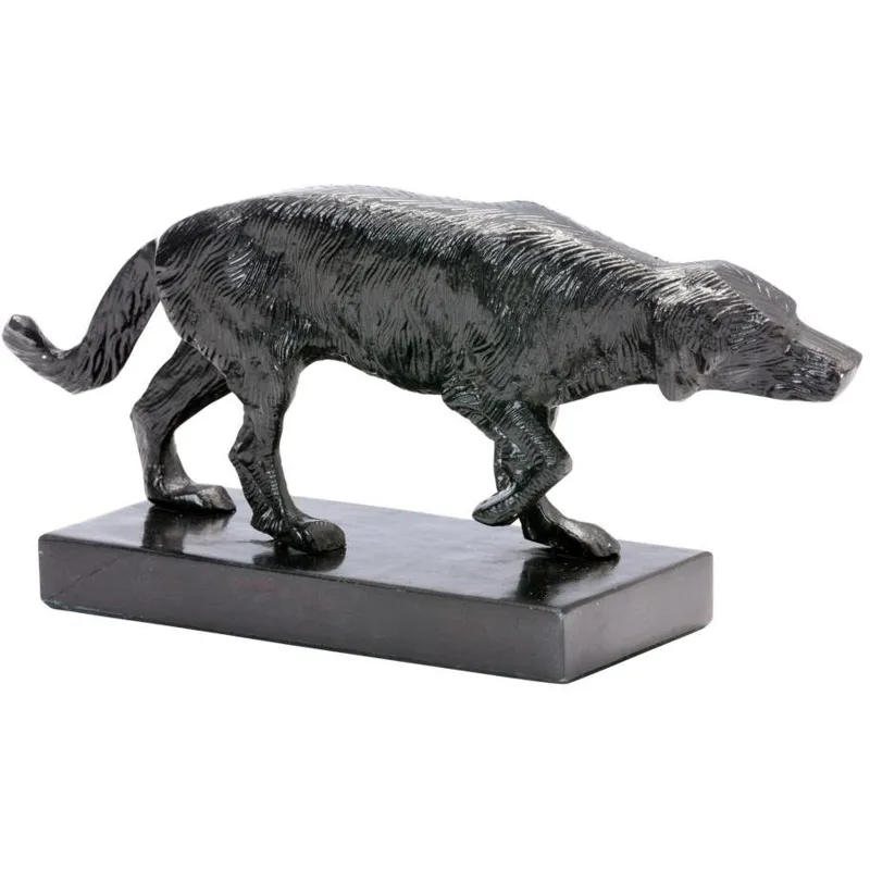 Running Dog Sculpture Black