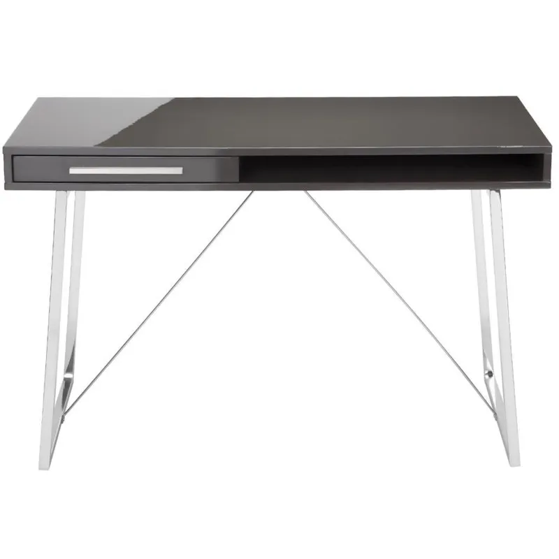 Savina Desk Grey Lacquer