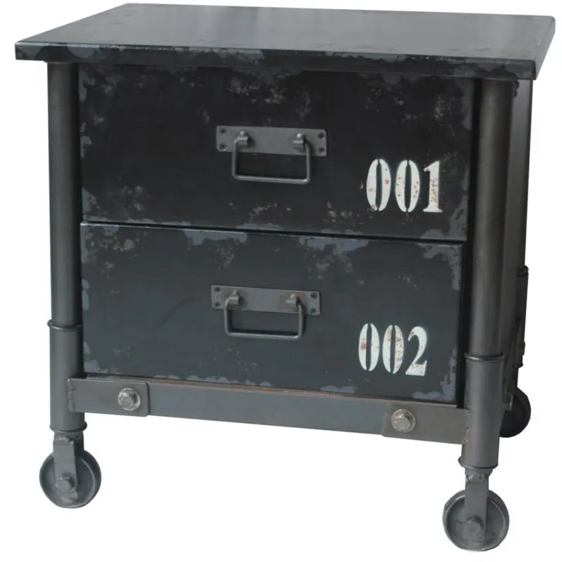 Soho 2 Drawer Cabinet Black
