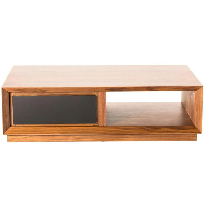Lagarno Coffee Table Walnut W/Glass Door