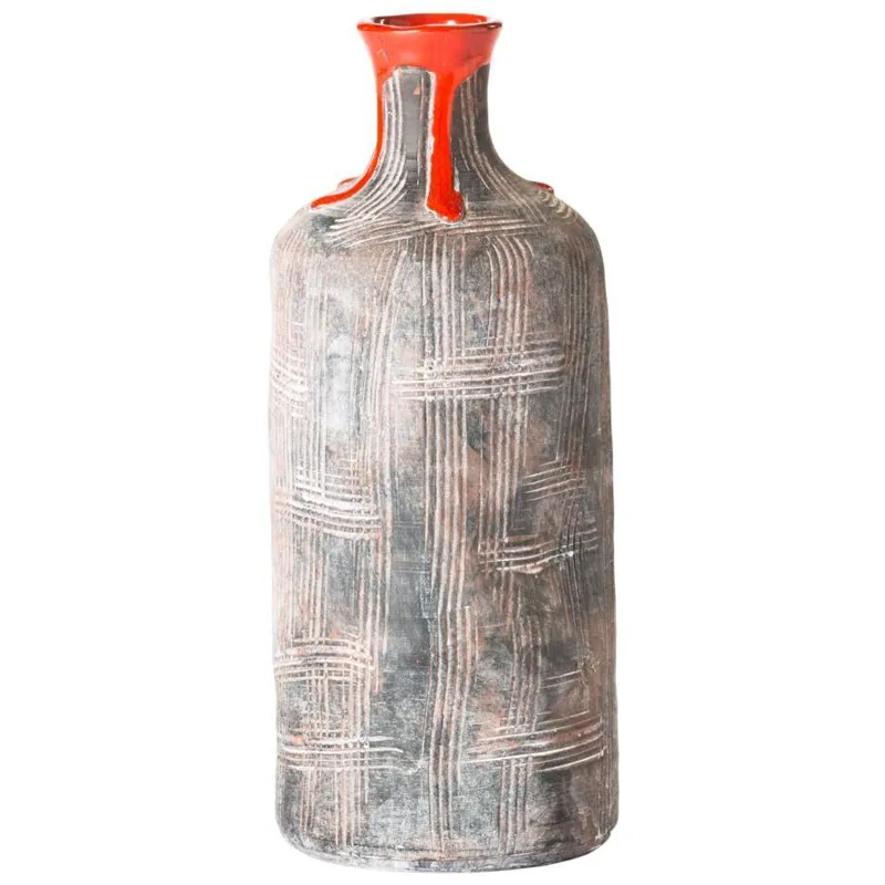 Bottleneck Vase Red