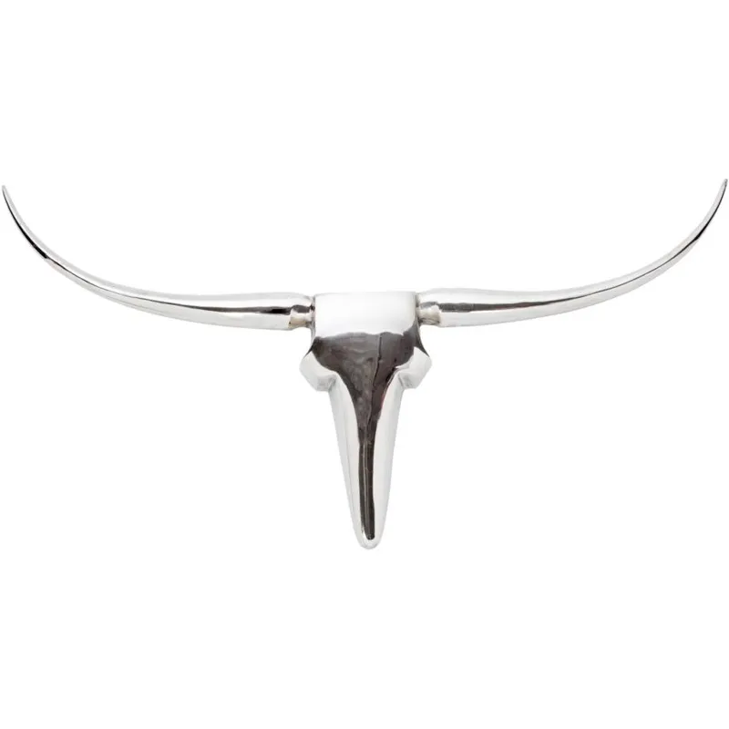Longhorn Wall DÃ©cor Large Silver