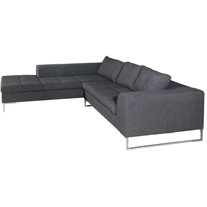 Sulla Sectional Left Charcoal Fabric