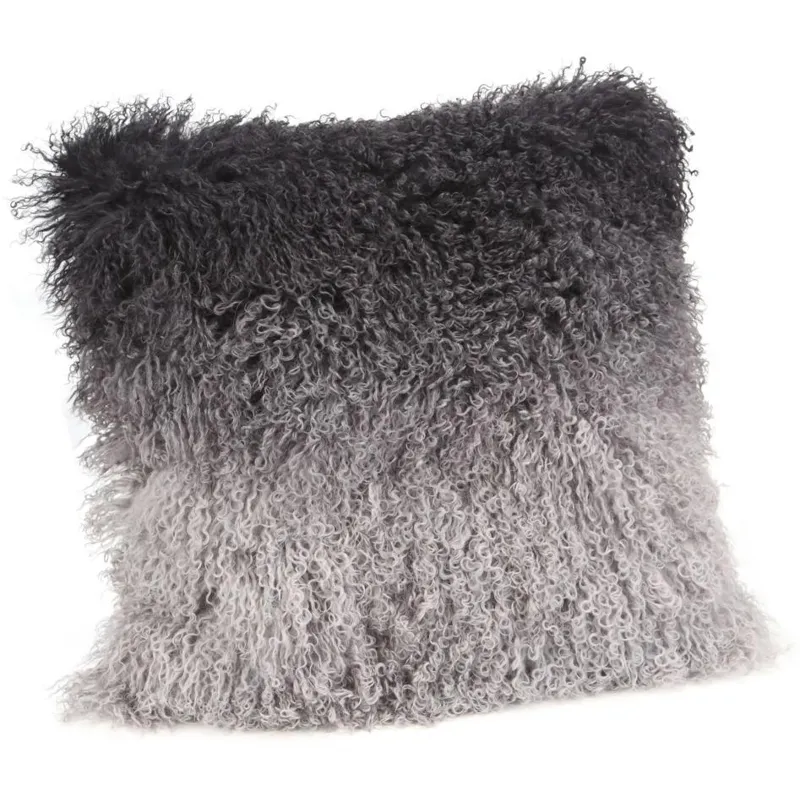 Lamb Fur Pillow Grey Spectrum