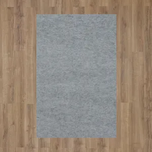 Dual Surface Thin Lock Rug Pad Grey Floor