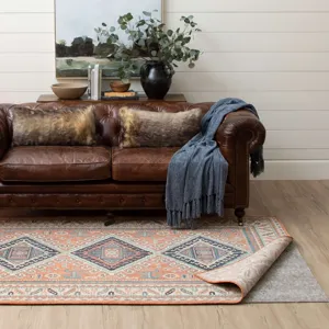 Dual Surface Thin Lock Rug Pad Grey Lifestyle