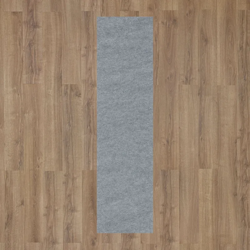 Dual Surface Thin Lock Rug Pad Grey Floor