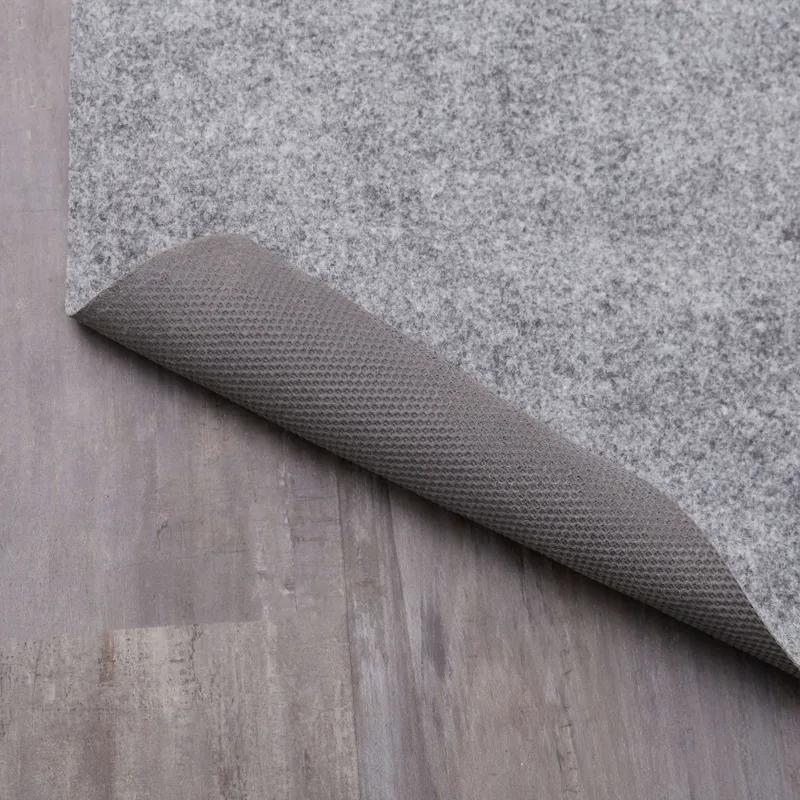 Dual Surface Thin Lock Rug Pad Grey Backing
