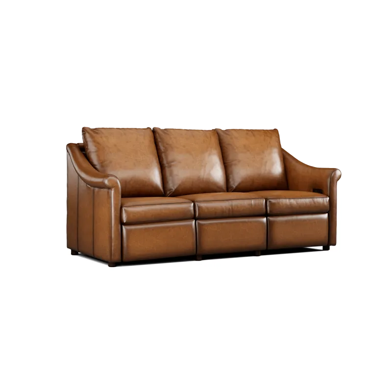 Leather Zero Wall Dual Power Reclining Sofa