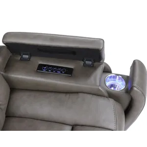 Daniel Triple Power Leather Theatre Recliner