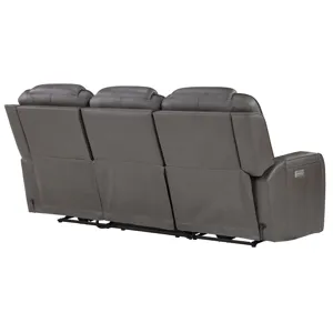 Daniel Triple Power Leather Theater Sofa