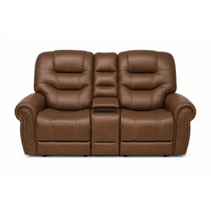 Dakota Triple Power Reclining Console Loveseat