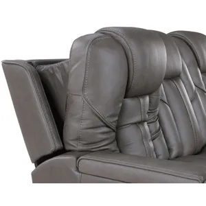 Daniel Triple Power Leather Theatre Recliner