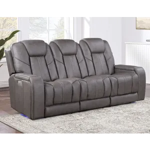 Daniel Triple Power Leather Theater Sofa