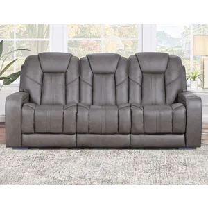 Daniel Triple Power Leather Theater Sofa
