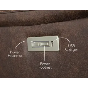 Valencia Dual-Power Leatherette Reclining Console Loveseat
