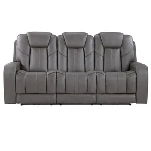 Daniel Triple Power Leather Theater Sofa