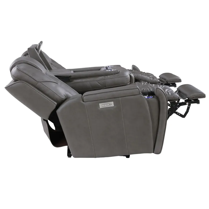 Daniel Triple Power Leather Theater Sofa
