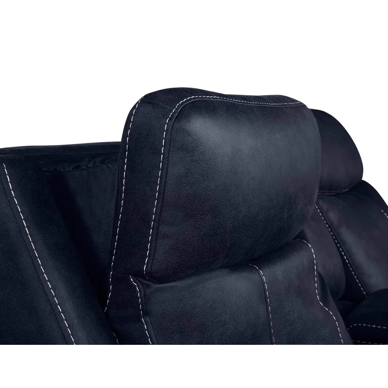 Valencia Dual-Power Leatherette Reclining Console Loveseat