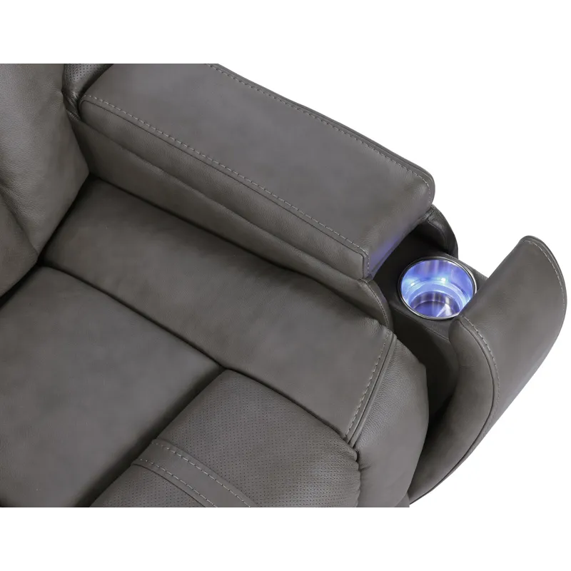 Daniel Triple Power Leather Theatre Recliner