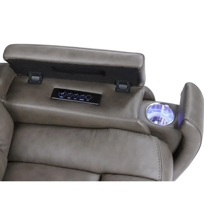 Daniel Triple Power Leather Theatre Recliner