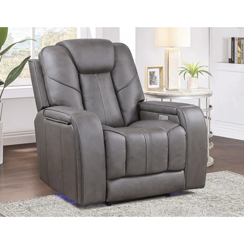 Daniel Triple Power Leather Theatre Recliner
