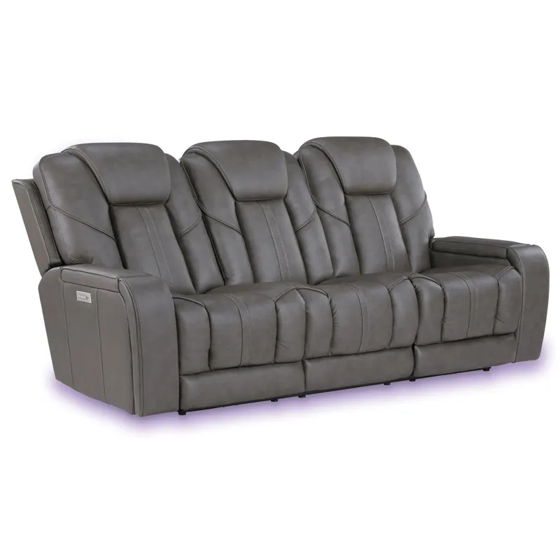Daniel Triple Power Leather Theater Sofa