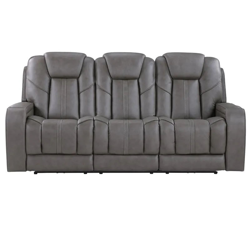 Daniel Triple Power Leather Theater Sofa