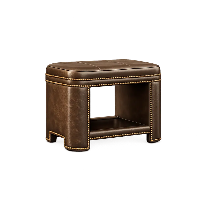Leather Ottoman