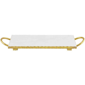 GOLD & MARBLE BOARD W/ HNDLS