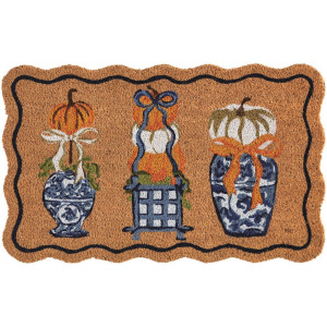 Pumpkin Topiary Doormat