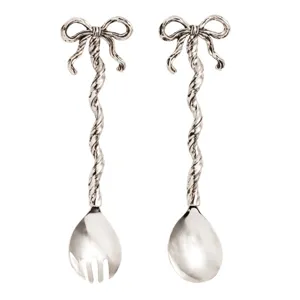 Silver Bow Serving Utensil Set