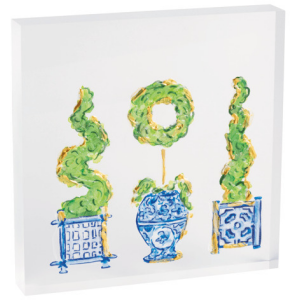 Three Topiary Acrylic Plaque