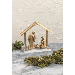 Gold Nativity Display