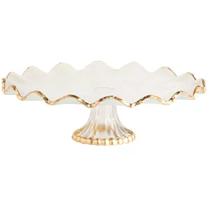 Gold Edge Ruffle Cake Stand