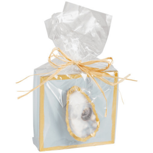 OYSTER SHELL ON LT BLUE PLAQUE