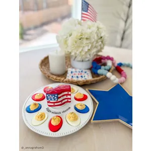 American Flag Light-Upholstered Sitter