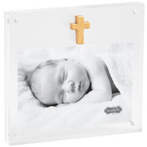 ACRYLIC FRAME WITH GOLD CROSS